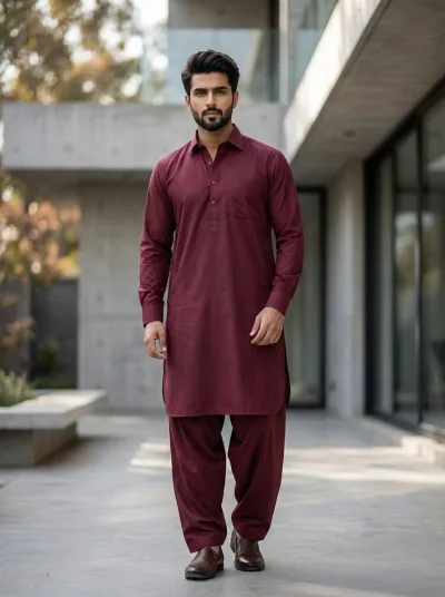Imperial Black Traditional Pathani Set